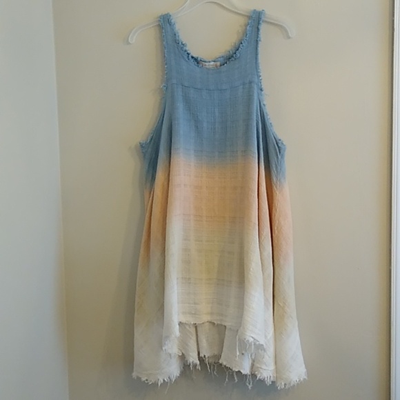 Altar'd State Dresses & Skirts - Altar'd State Boho Tank Tunic Fringe Cotton Dress